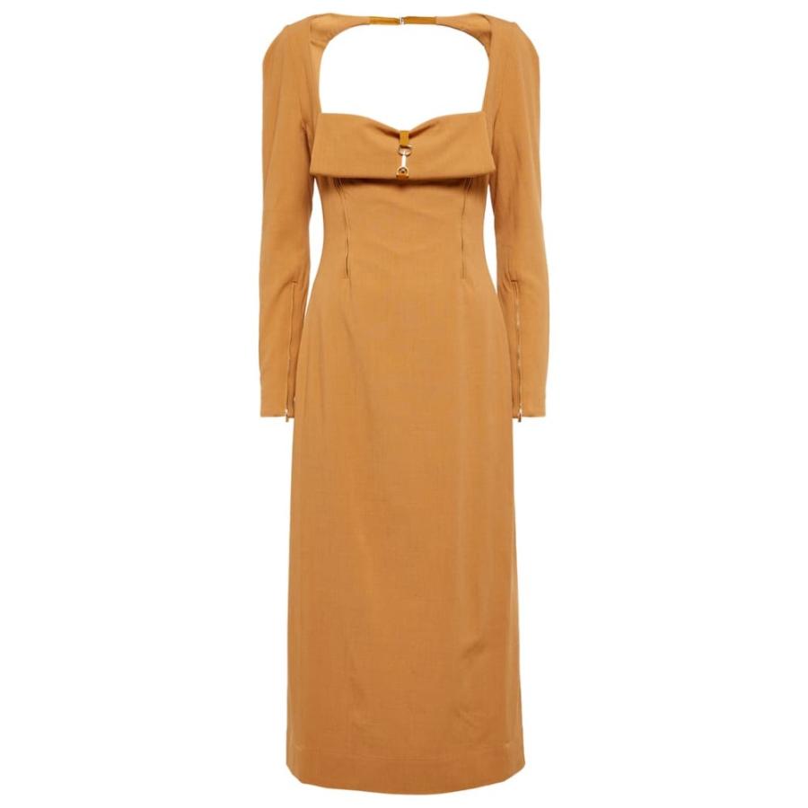 新春福袋22 La ワンピース ドレス ミドル丈 ワンピース レディース Jacquemus ジャックムス レディース ワンピース ジャックムス Jacquemus Robe Dr Camel Dress Midi Terra ワンピース チュニック Smssvg Org