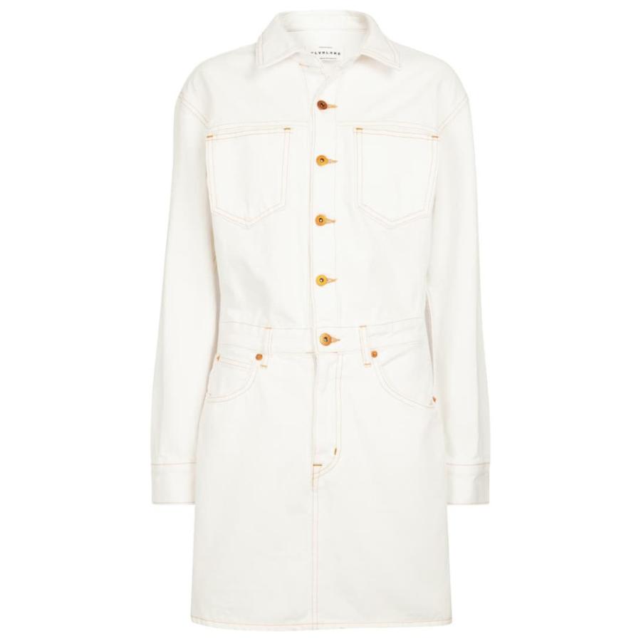 国産 Slvrlake White Natural Minidress Denim Jagger ワンピース ドレス ミニ丈 ワンピース レディース Slvrlake シルバーレーク レディース ワンピース シルバーレーク ワンピース チュニック