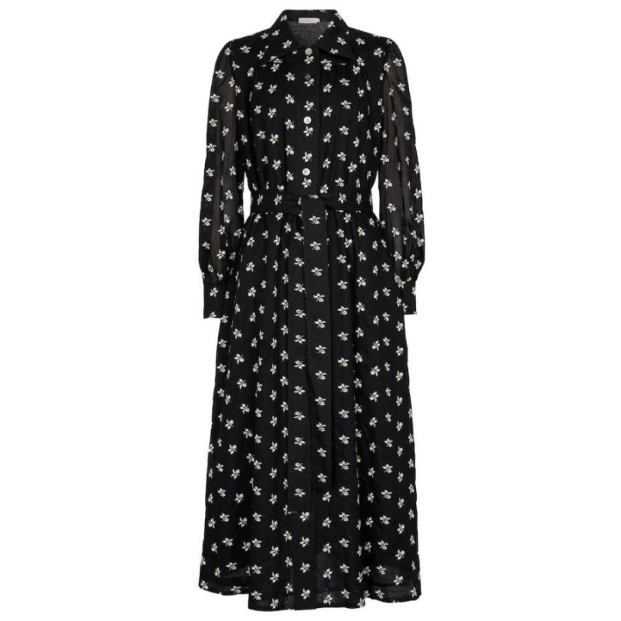 日本製 ワンピース ドレス ミドル丈 ワンピース レディース Burch Tory バーチ トリー レディース ワンピース バーチ トリー Burch Tory Artist Ivory Black Dress Midi Cotton Floral ワンピース チュニック Www Golf5 Prestige Jp