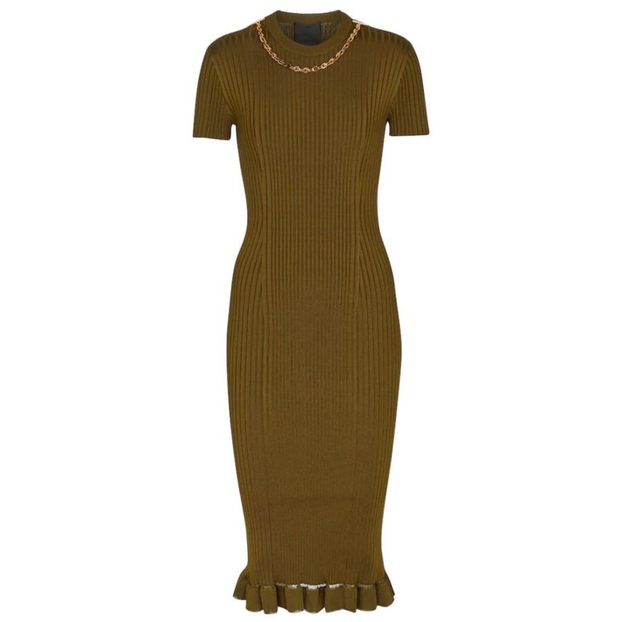 ファッションデザイナー レディース Givenchy ジバンシー レディース ワンピース ジバンシー Givenchy ワンピース Green Bottle Dress Midi Ribbed ワンピース ドレス ミドル丈 ワンピース チュニック Www Ja Kitakyu Or Jp