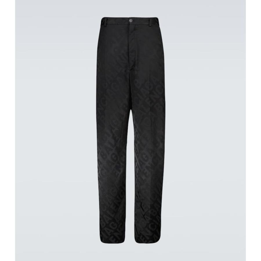 国産品 Jacquard ボトムス・パンツ メンズ Balenciaga バレンシアガ Printed Black Pants その他ボトムス、パンツ