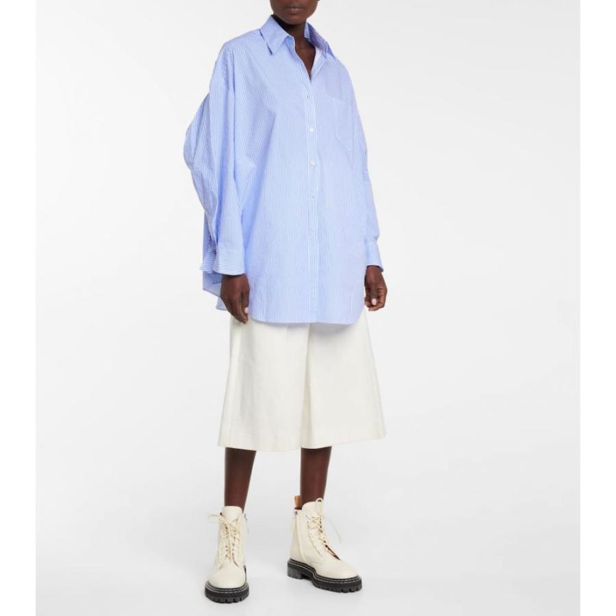 話題の人気 ブラウス シャツ レディース Shop Frankie ショップ フランキー ブラウス シャツ ショップ フランキー Shop Frankie トップス Stripe Blue Shirt Cotton Oversized Melody シャツ ブラウス