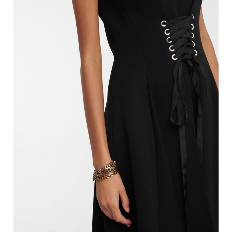値引 Cotton Blend Corset ワンピース ドレス ミドル丈 コルセット ワンピース レディース Mcqueen Alexander マックイーン アレキサンダー ワンピース マックイーン アレキサンダー Mcqueen Alexander Midi Black Dress ワンピース チュニック