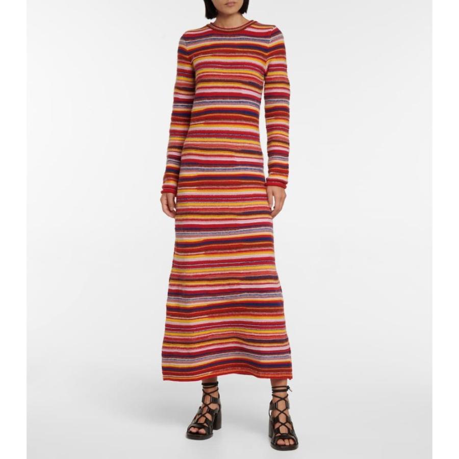 通販激安 And Cashmere Striped ワンピース ドレス ワンピース レディース Chloe クロエ ワンピース ドレス レディース ワンピース クロエ Chloe Wool Blend Red Multicolor Dress ワンピース チュニック Www Tsuyamaya Co Jp