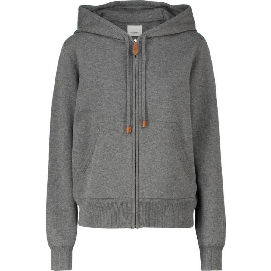 国内正規品 Hoodie Zipped Cashmere Blend トップス パーカー レディース Burberry バーバリー トップス レディース パーカー バーバリー Burberry Storm Melange Grey トップス Marinautodetailing Com