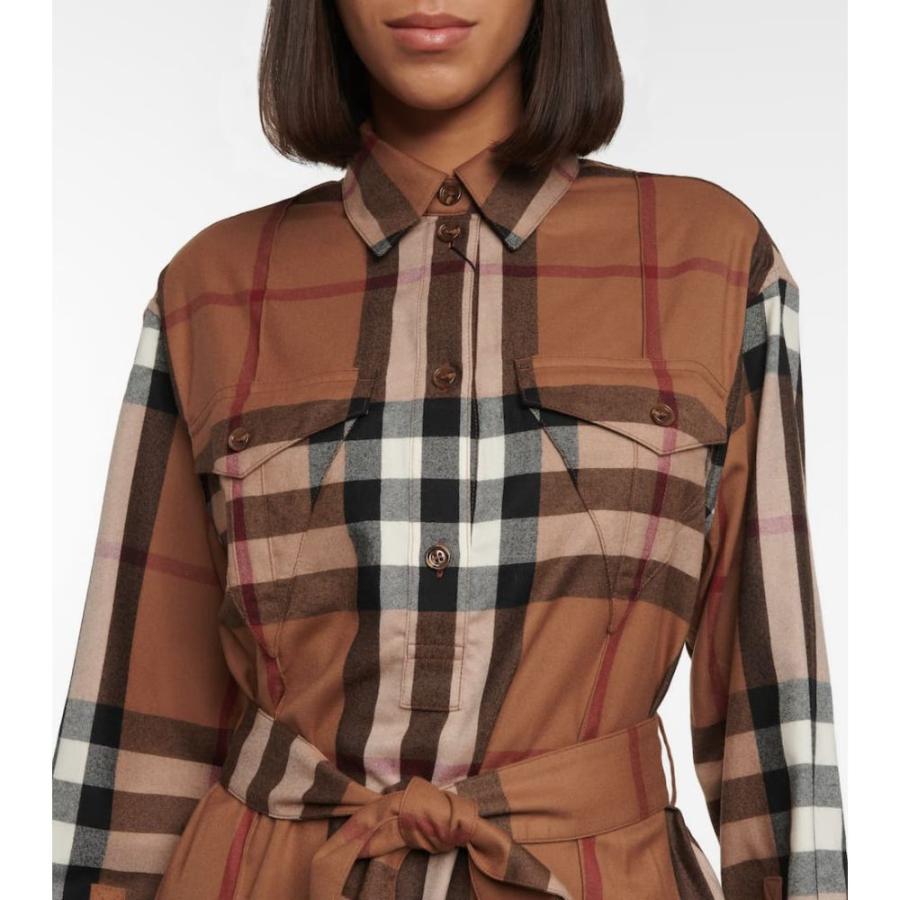 バーバリー Burberry レディース ワンピース シャツワンピース ワンピース ドレス Checked Wool Shirt Dress Birch Brown Hb4 P フェルマート Fermart 3号店 通販 Yahoo ショッピング