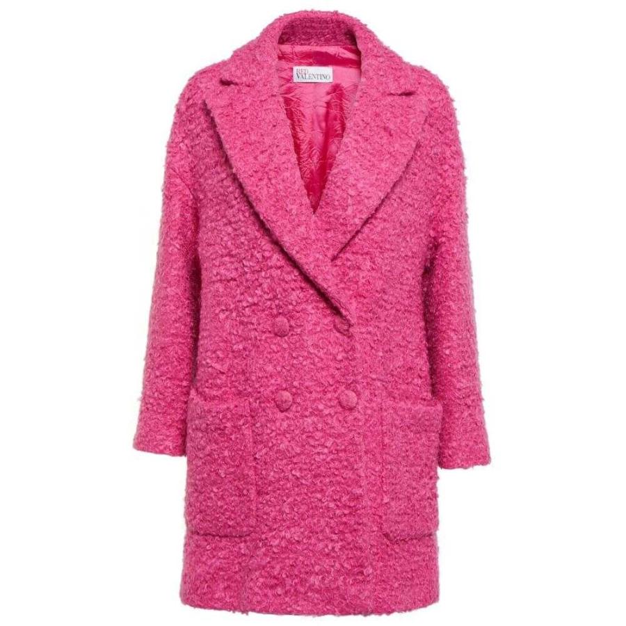 肌触りがいい レディース RedValentino ヴァレンティノ レッド コート Pink Bubble Coat Boucle Wool-Blend アウター その他コート、アウター