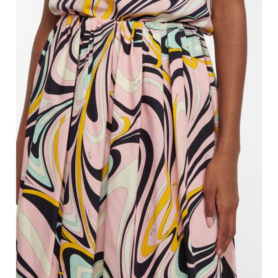 エミリオ プッチ Emilio Pucci Beach レディース ロング・マキシ丈スカート スカート Printed high-rise maxi skirt Navy/Rosa :hb4-p00627498:フェルマート fermart 3号店 - 通販 - Yahoo!ショッピング