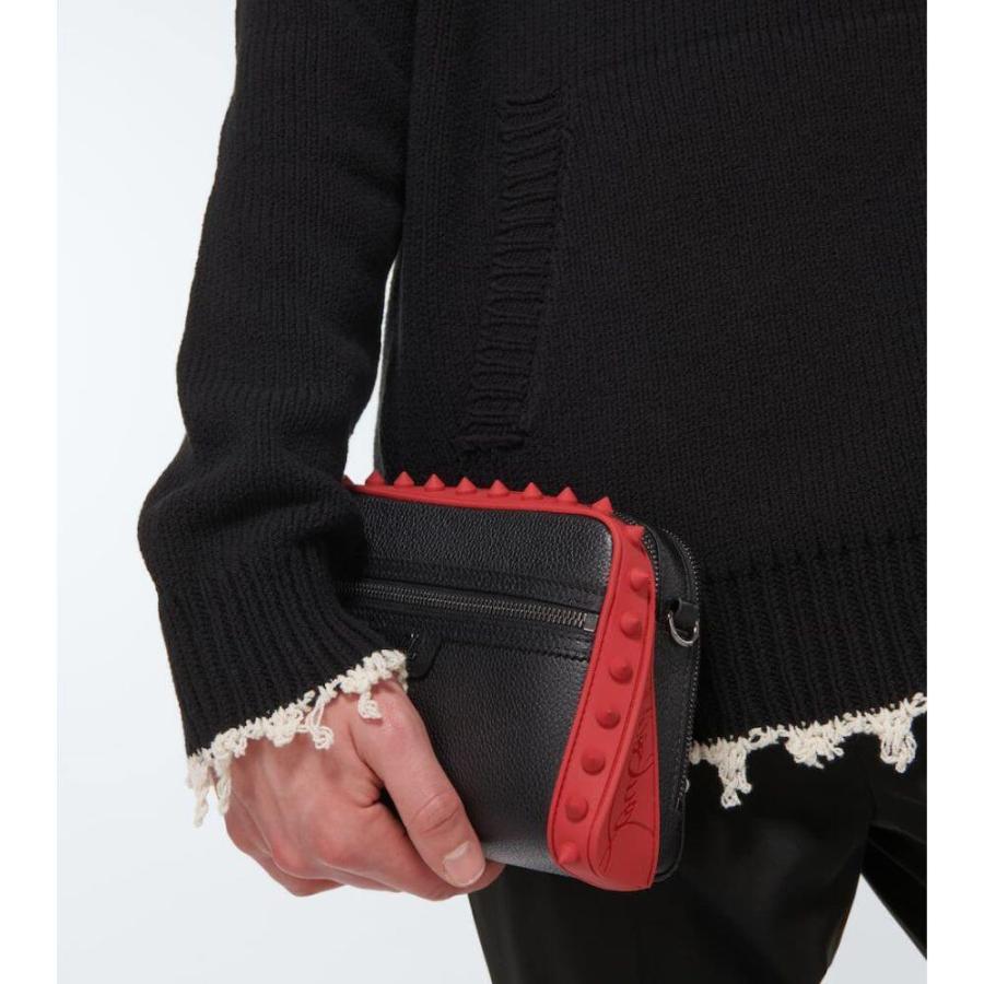 同梱不可 ルブタン クリスチャン Christian Black Loubi Black Bag Leather Loubitown バッグ メンズ Louboutin その他バッグ サイズ Onesize