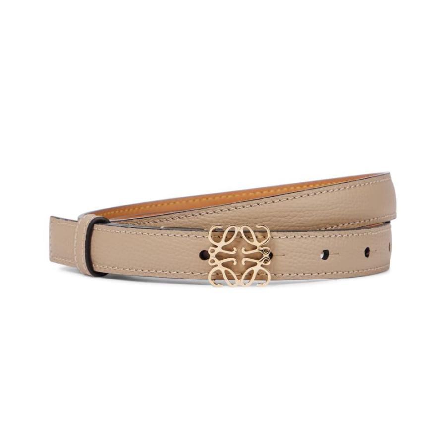 ロエベ Leather Loewe ベルト レディース ベルト Anagram Leather フェルマート Belt Sand Gold Hb4 P Fermart
