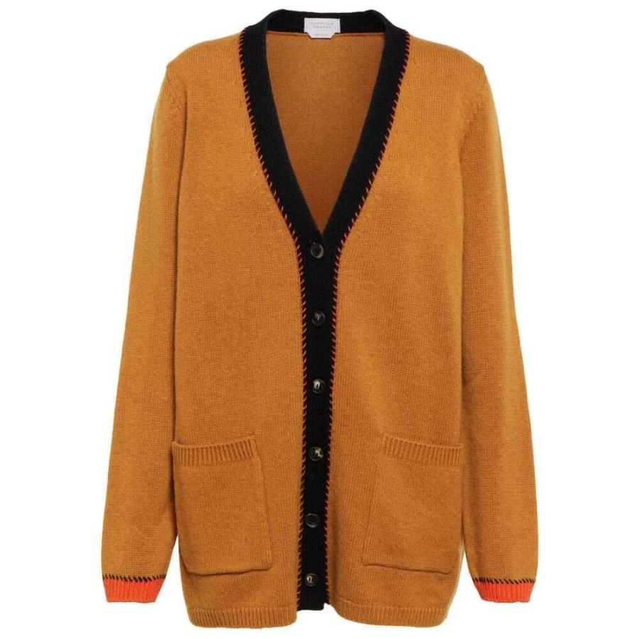 ガブリエラ ハースト Gabriela Hearst レディース カーディガン トップス Martens Cashmere Cardigan Camel Black Orange