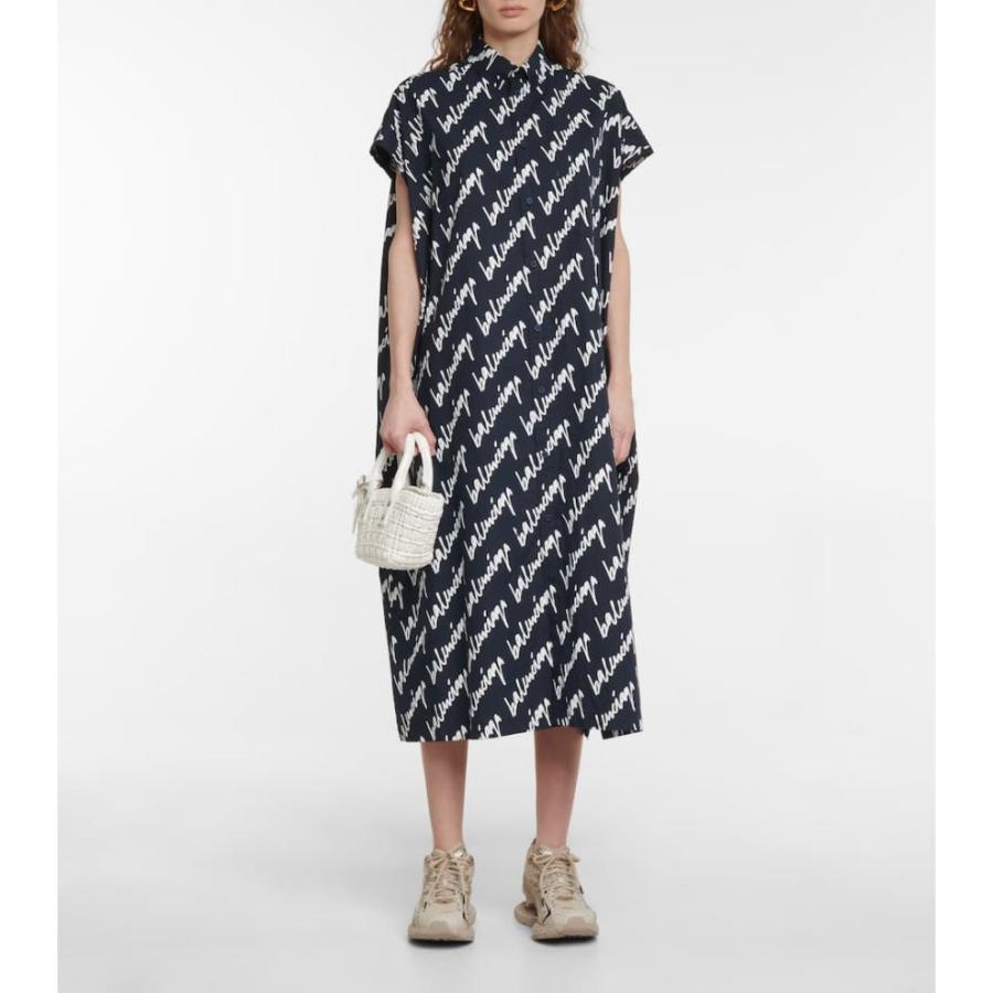 バレンシアガ Balenciaga レディース ワンピース ミドル丈 ワンピース ドレス Logo Cotton Poplin Midi Dress Hb4 P フェルマート Fermart 3号店 通販 Yahoo ショッピング