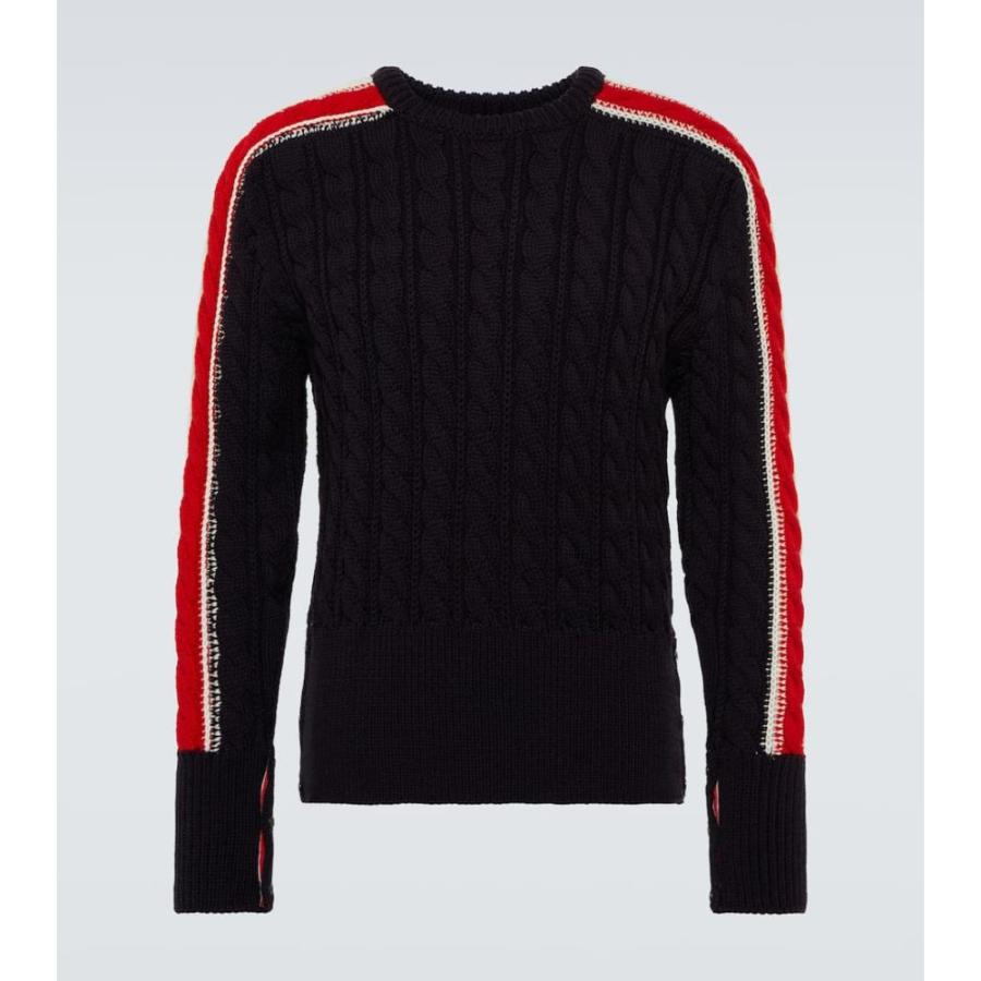 特別訳あり特価 トップス Thom Browne トム ブラウン ニット セーター メンズ トップス トム ブラウン Thom Browne メンズ ニット セーター トップス Tricolor Sleeved Wool Sweater Navy Greenbuildingacademy Com