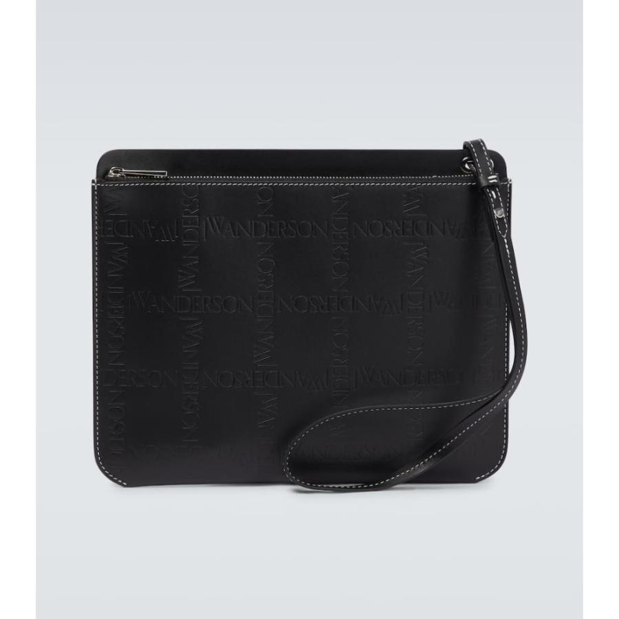 J W アンダーソン Jw ファッション ベルトポーチ Anderson メンズ ポーチ Zipped Zipped Leather Hb4 P Black Pouch