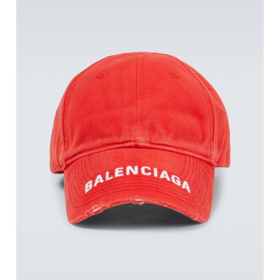 品質が メンズ Balenciaga バレンシアガ キャップ Red/White Bright Cap Cotton Logo 帽子 キャップ
