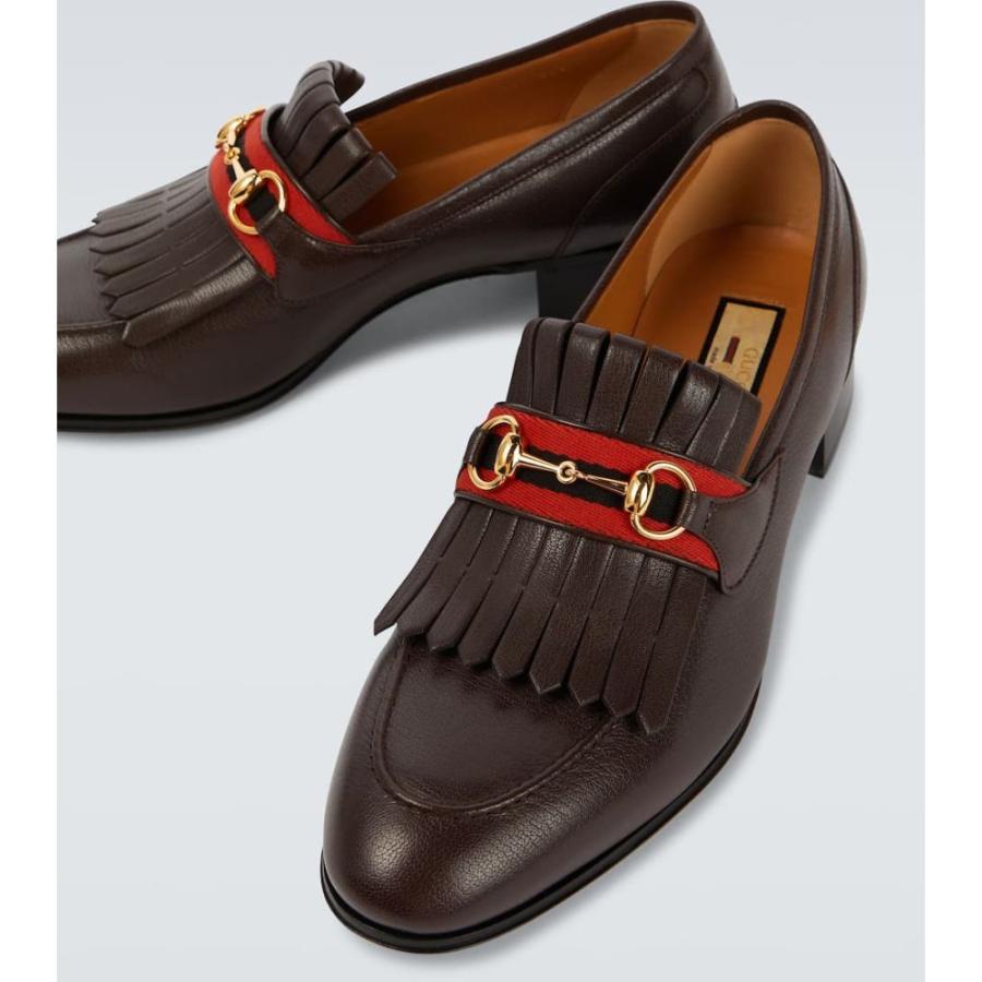 人気ブランド Horsebit シューズ 靴 革靴 ビジネスシューズ メンズ Gucci グッチ Leather Black Cocoa Orange Loafers オックスフォードシューズ サイズ Uk 8 Jp26 5 Shamsdental Com