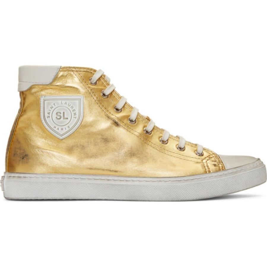 爆安価格 メンズ スニーカー Laurent イヴ Gold メンズファッション シューズ 靴 Mid Top Saint Bedford スニーカー Sneakers Saint サンローラン Hc m フェルマート Fermart 3号店