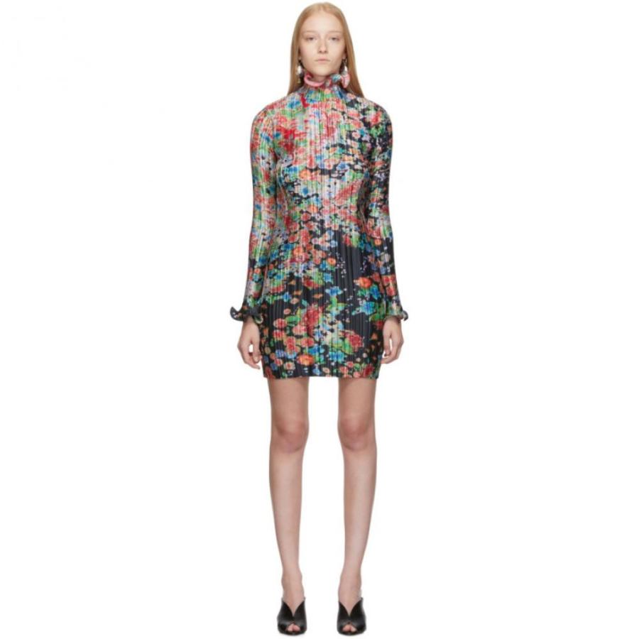 ジバンシー Givenchy レディース ワンピース ワンピース ドレス Multicolor Flowers Pleated Long Sleeve Dress Prettyfunnyballoons Com