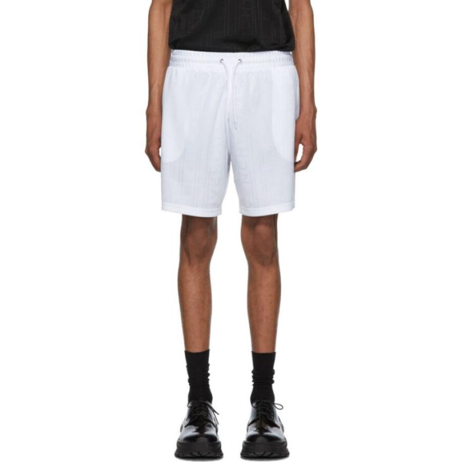 ジバンシー Givenchy メンズ ショートパンツ ボトムス パンツ White Jacquard Sporty Shorts White Maki Bo