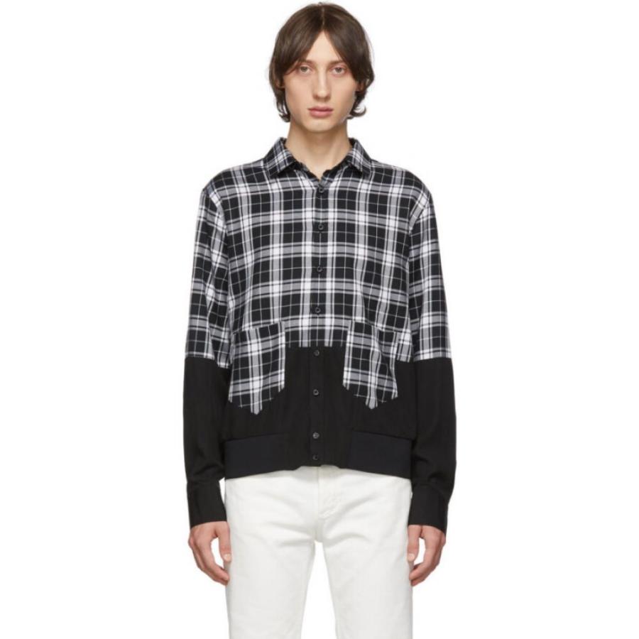 ニール バレット Neil Barrett メンズ シャツ トップス Black Blouson Shirt Black White Kodam13 Tniad Mil Id