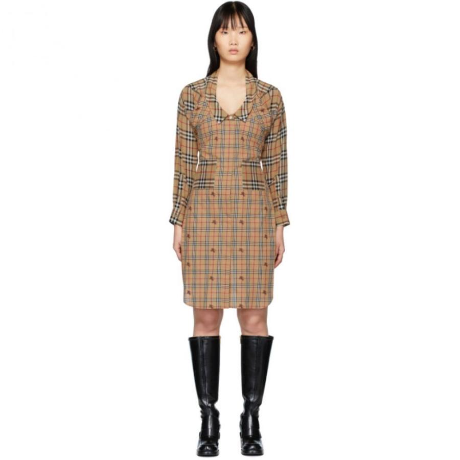 バーバリー Burberry レディース ワンピース ワンピース ドレス Beige Check Sleeves Dress Www Arilab Com Tr Index Php