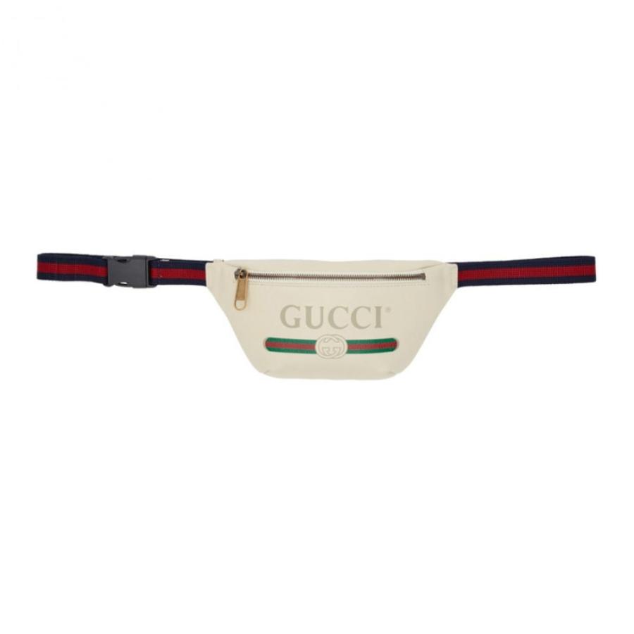 グッチ Gucci メンズ ボディバッグ・ウエストポーチ バッグ White Small Logo Belt Bag White - 0