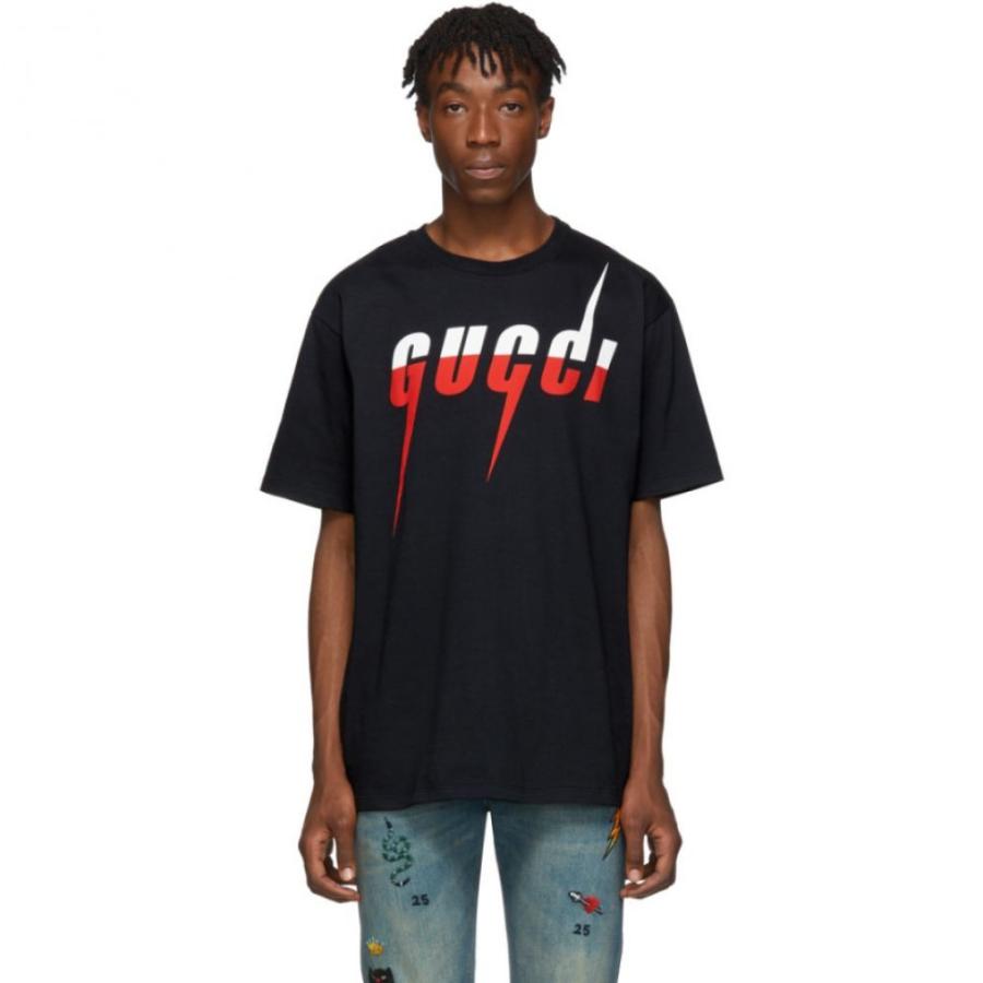 グッチ Gucci メンズ Tシャツ トップス Black Gg Blade T Shirt Black