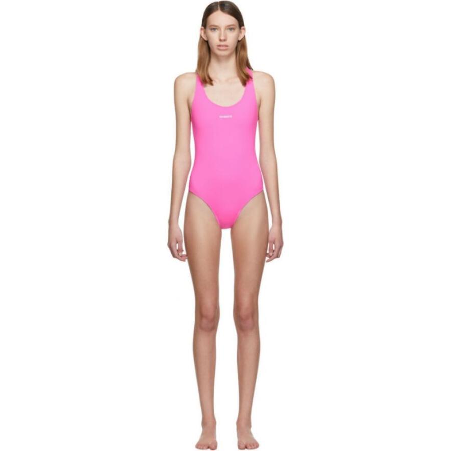 ヴェトモン Vetements レディース ワンピース 水着 ビーチウェア Pink Logo Baywatch One Piece Swimsuit Pink Www Fakfakkab Go Id