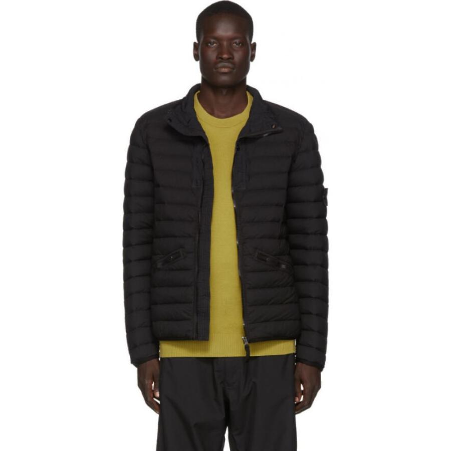 ストーンアイランド Stone Island メンズ メンズ ダウン 中綿ジャケット アウター Island Black Down Real Down Puffer Jacket