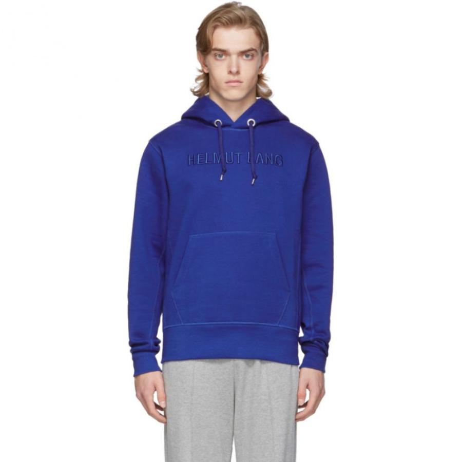 ヘルムート ラング Helmut トップス パーカー Lang メンズ パーカー トップス Blue Raised メンズ Embroidery Hoodie Hc 1154m11 フェルマート Fermart 3号店