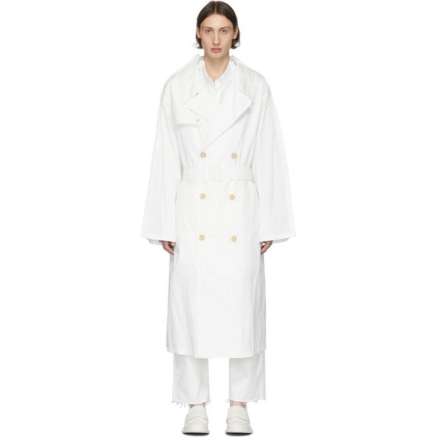 メゾン マルジェラ Maison Margiela メンズ コート ダブルブレストコート Double Breasted Off White Off White 5 Off Nylon Coat アウター