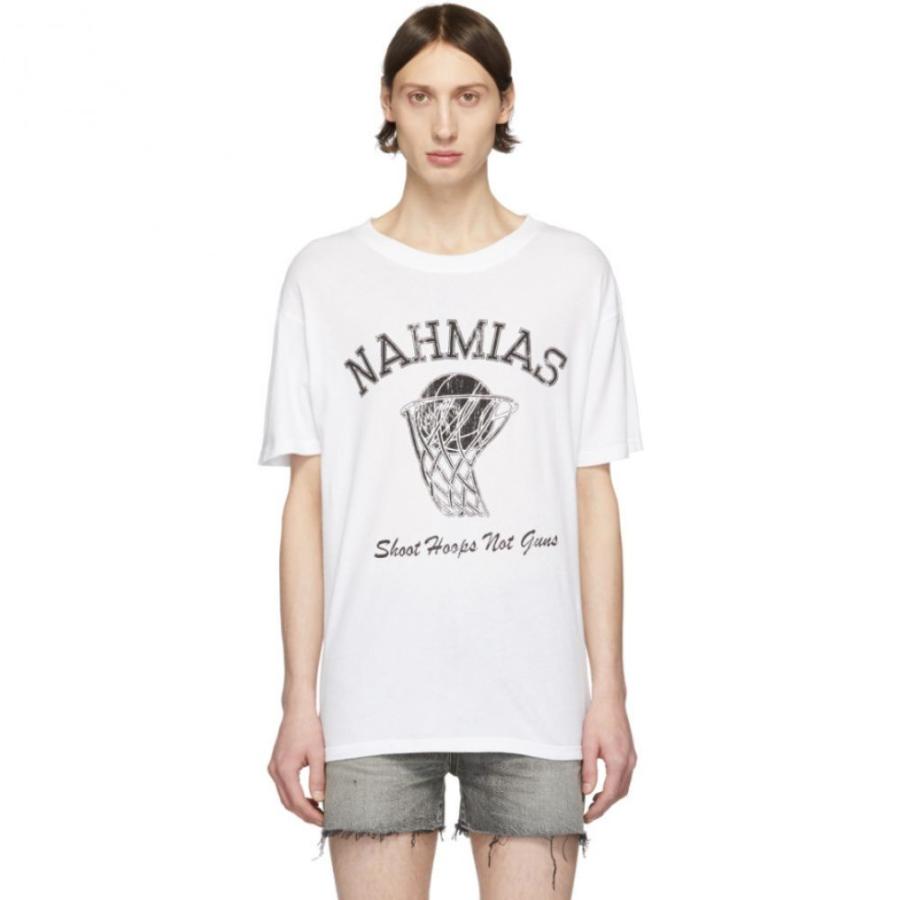 ナミアス Nahmias メンズ Tシャツ トップス White Shoot Hoops T Shirt White Www Cedrom Com Br