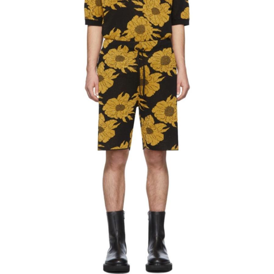ドリス ヴァン ノッテン Dries Van Noten メンズ ショートパンツ ボトムス パンツ Black Gold Floral Knit Shorts Gold Capetowncafe Com