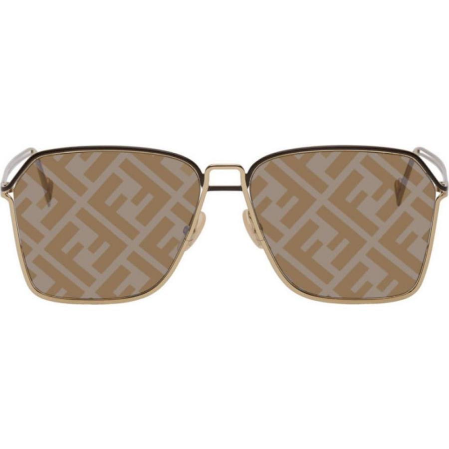 フェンディ Fendi メンズ メガネ サングラス Gold Rectangular Logo Sunglasses Gold Www Unipymes Com
