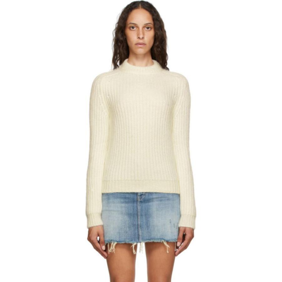 人気ブランド新作豊富 レディース Laurent Saint サンローラン レディース ニット セーター サンローラン Laurent Saint ニット セーター Ecru Sweater Crewneck White トップス ニット セーター Oyostate Gov Ng