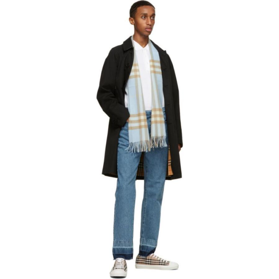 大切な Burberry バーバリー Beige Blue Archive Pale Scarf Check Classic Cashmere Blue マフラー スカーフ ストール メンズ Burberry バーバリー メンズ マフラー スカーフ ストール 財布 帽子 ファッション小物