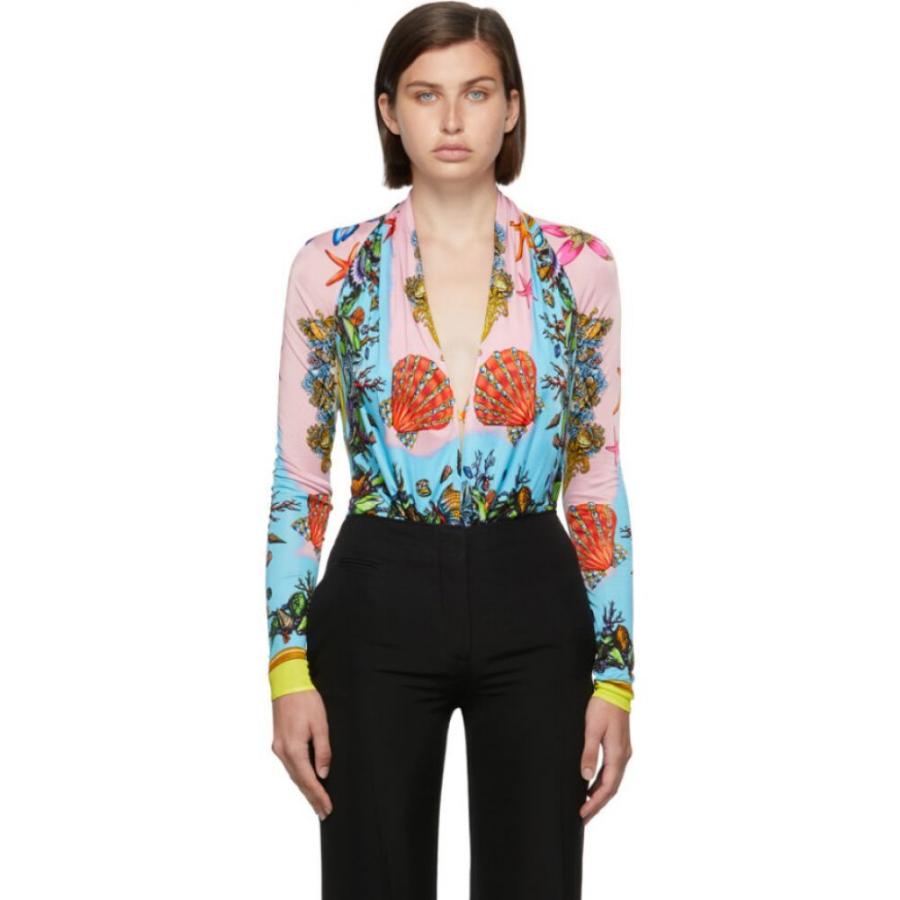 21年激安 Versace Yellow Bodysuit Mer La De Tresor Multicolor インナー 下着 ボディースーツ レディース Versace ヴェルサーチ レディース ボディースーツ ヴェルサーチ 下着 靴下 部屋着