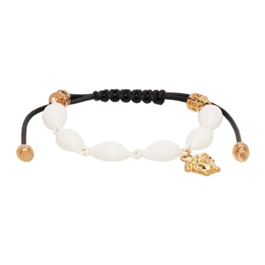 格安販売中 Gold Black ジュエリー アクセサリー ブレスレット メンズ Versace ヴェルサーチェ メンズ ブレスレット ヴェルサーチェ Versace Shell White Gold Bracelet メンズアクセサリー Royalbarotsesafaris Com