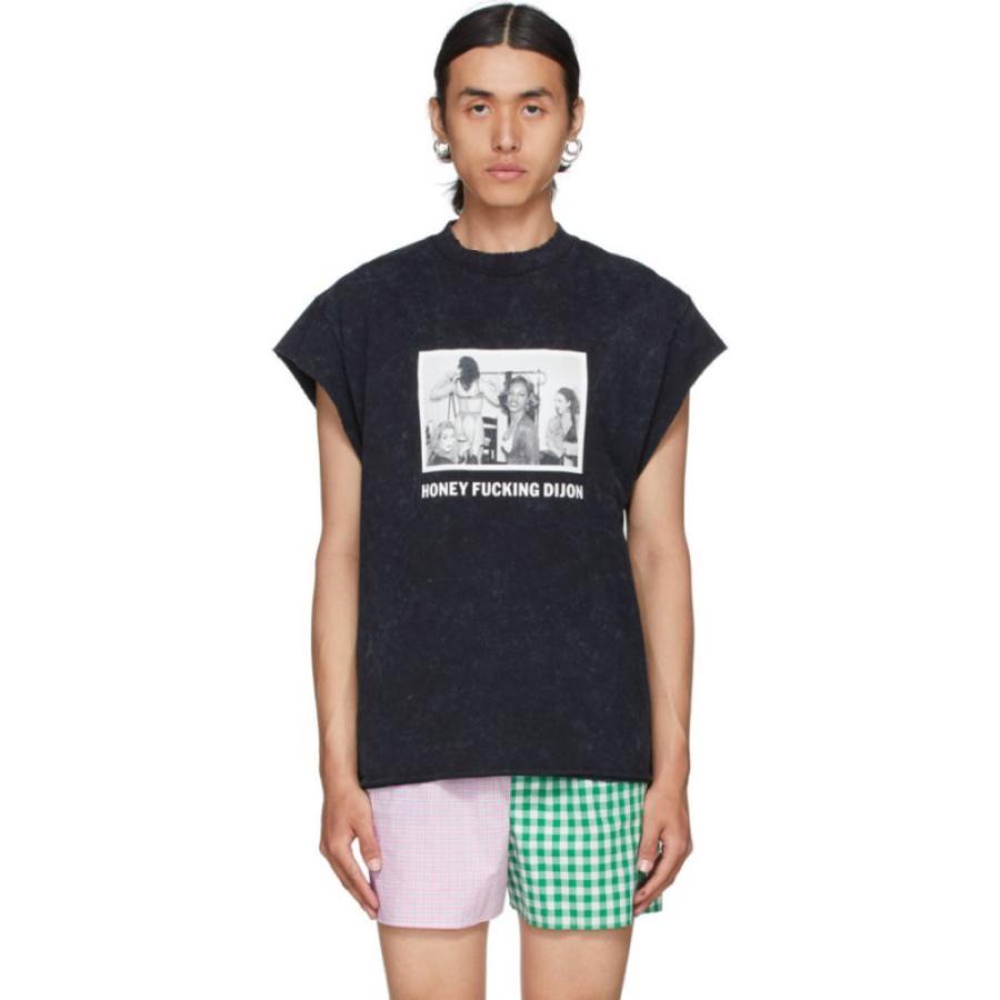 21年ファッション福袋 メンズ Dijon Fucking Honey ディジョン ファッキング ハニー Tシャツ ディジョン ファッキング ハニー Dijon Fucking Honey Tシャツ Black T Shirt Graphic Distressed Black トップス Tシャツ カットソー Affaires Sociales Gouv Cg