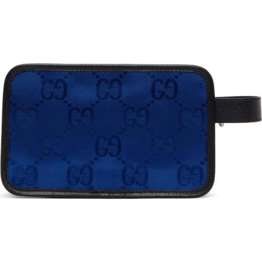 今ならほぼ即納 Blue 化粧ポーチ ポーチ メンズ Gucci グッチ 財布 時計 雑貨 メンズ ポーチ グッチ Gucci Off Blue Oriental Case Cosmetic Grid The バッグ