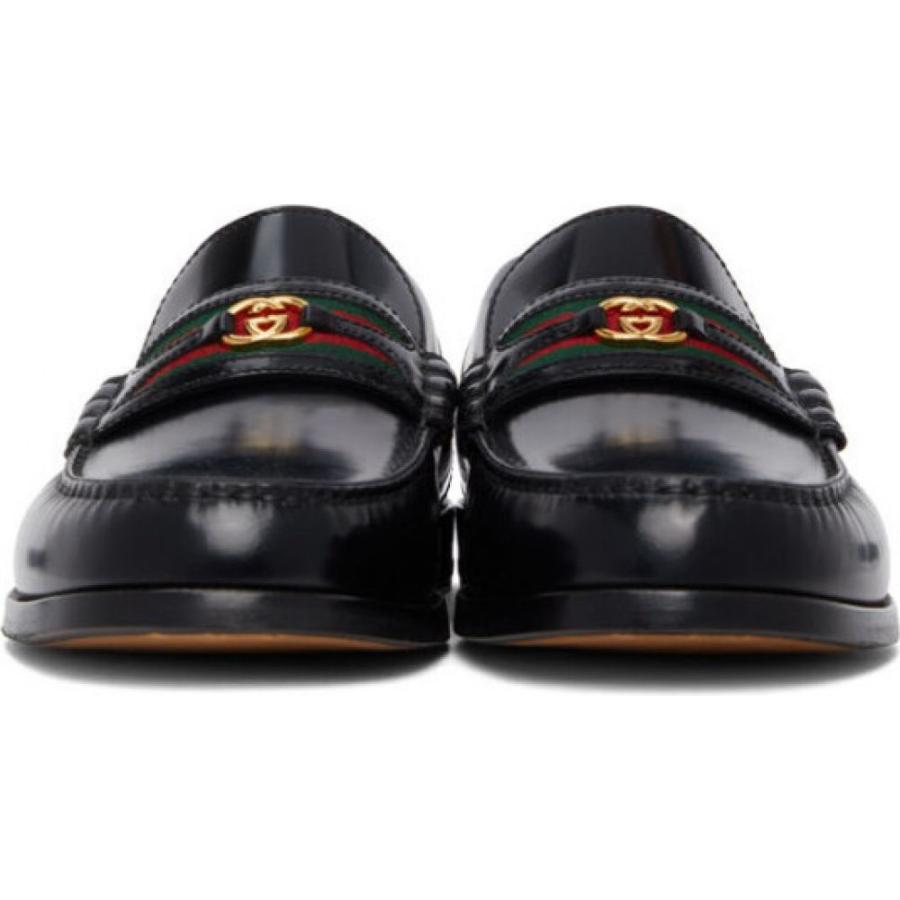 人気のファッションブランド Black シューズ 靴 ローファー メンズ Gucci グッチ シューズ 靴 メンズ ローファー グッチ Gucci Interlocking Black Loafers G シューズ
