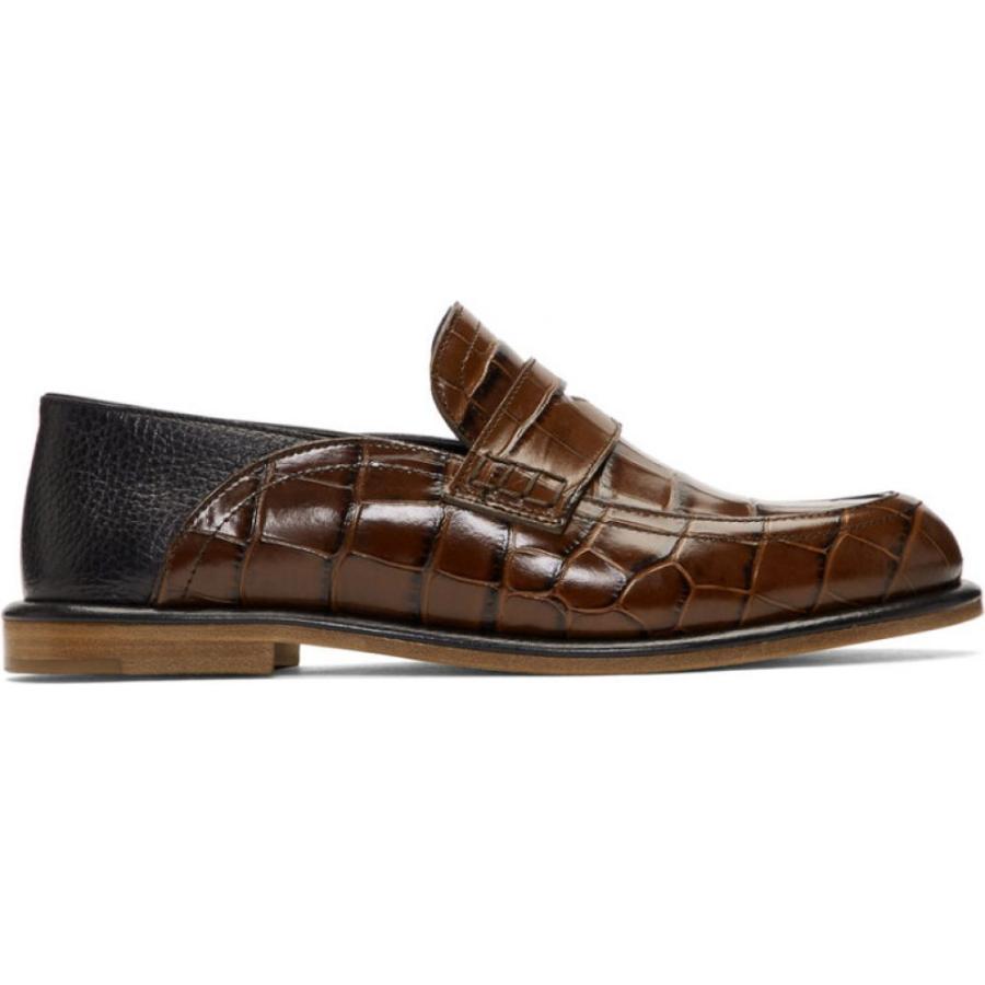 人気新品入荷 シューズ 靴 ローファー オックスフォード レディース Loewe ロエベ レディース ローファー オックスフォード ロエベ Loewe Brown Brown Loafers Slip On Croc シューズ