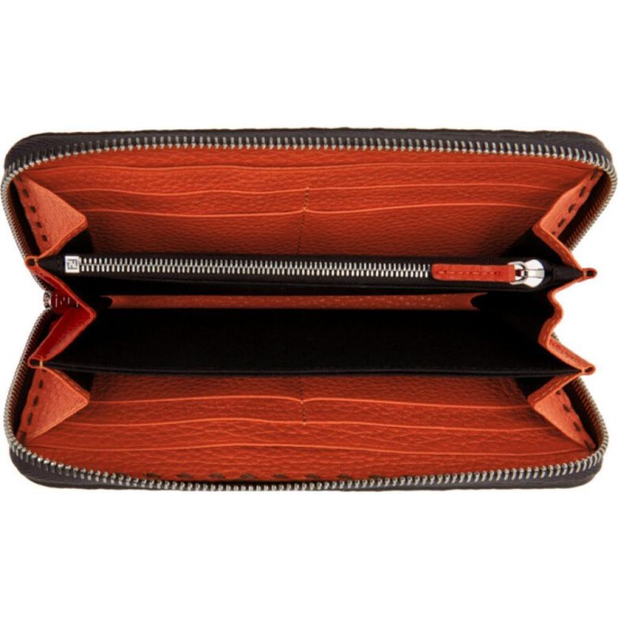 上等な Grey 財布 メンズ Fendi フェンディ 財布 時計 雑貨 メンズ 財布 フェンディ Fendi Orange Asphalt Orange Wallet Zip Around 財布