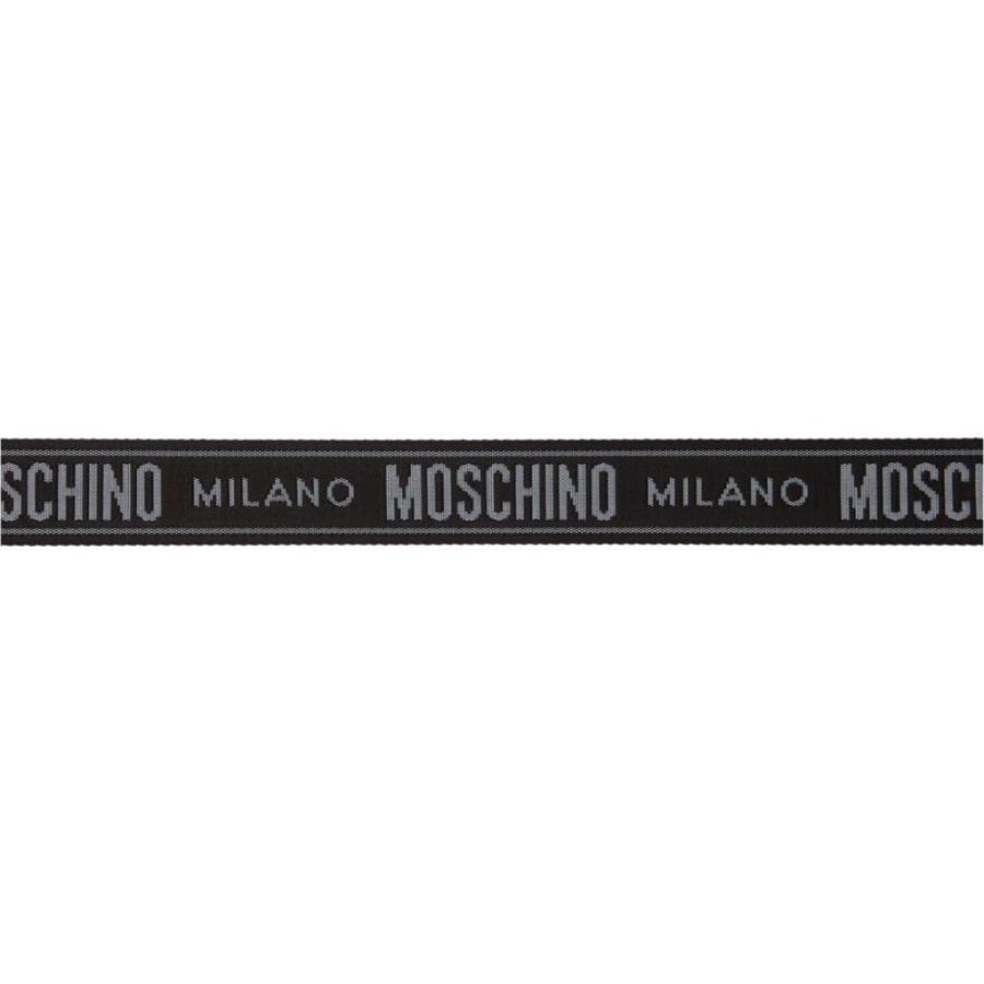 スーパーセール期間限定 Black ベルト メンズ Moschino モスキーノ ファッション小物 メンズ ベルト モスキーノ Moschino White Black Belt Printed 財布 帽子 ファッション小物 Www Affaires Sociales Gouv Cg
