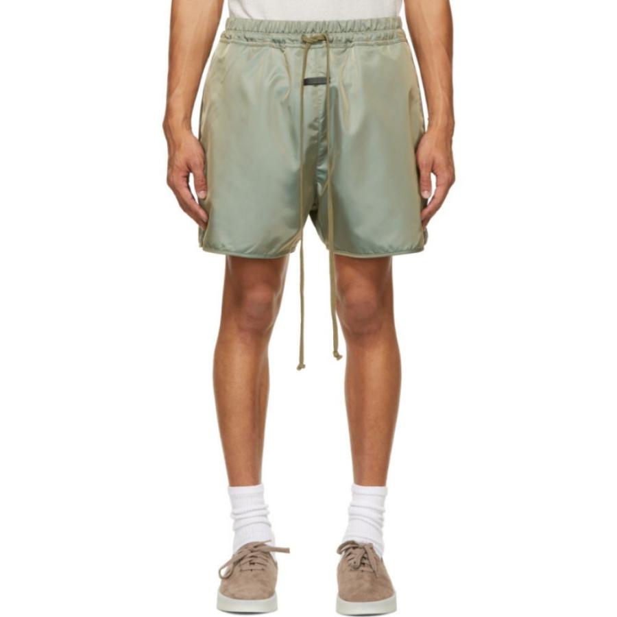 期間限定sale フィアオブゴッド Fear Of God メンズ ショートパンツ ジャージ ボトムス パンツ Green Nylon Track Shorts Green Iridescent 正規 品 通販 Www Superavila Com