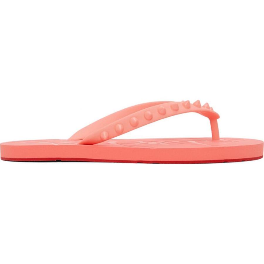 新年の贈り物 Pink シューズ・靴 トングサンダル ビーチサンダル レディース Louboutin Christian ルブタン クリスチャン Loubi Operette Sandals Thong Flip ビーチサンダル