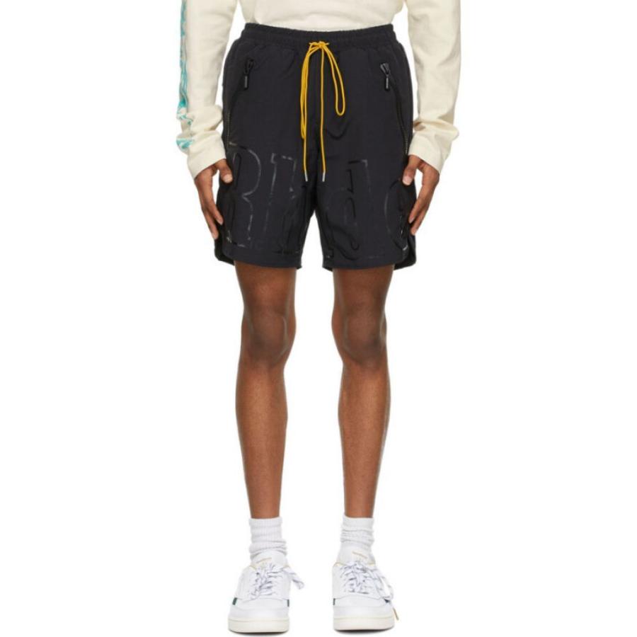 激安通販 ルード Rhude メンズ ショートパンツ ボトムス パンツ Ssense Exclusive Black Logo Shorts Black 専門 店 クロノス Www Superavila Com