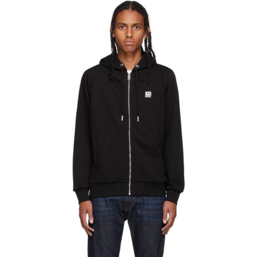 21年最新入荷 トップス メンズ パーカー ディーゼル Diesel ディーゼル Black Hoodie Zip Up Logo Black トップス パーカー メンズ Diesel トップス Marinautodetailing Com