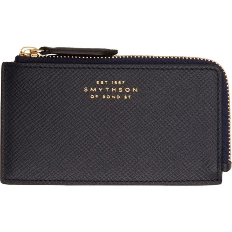 オリジナル Smythson スマイソン メンズ カードケース 名刺入れ スマイソン Smythson メンズ Navy Holder Card Purse Coin Panama Navy 小銭入れ カードホルダー カードケース 名刺入れ 財布