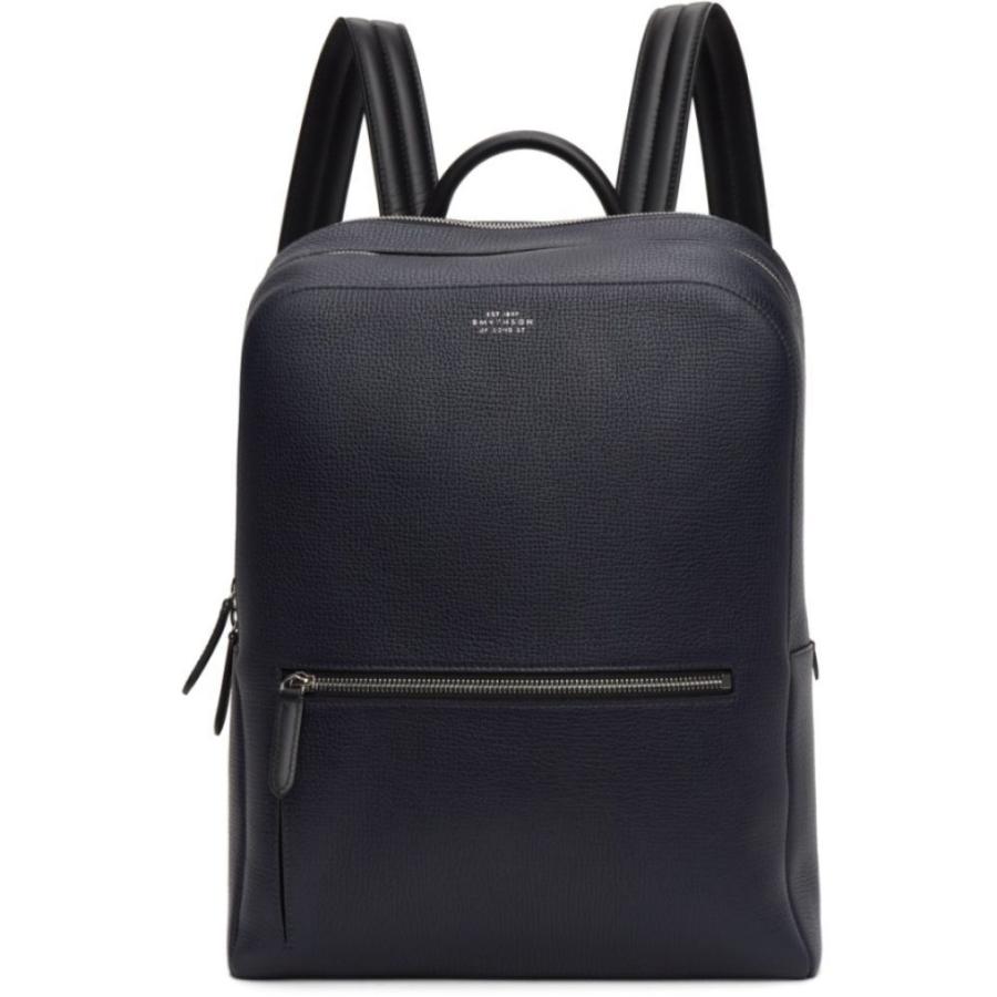 楽天ランキング1位 Smythson スマイソン バックパック リュック メンズ バッグ スマイソン Smythson メンズ バックパック リュック バッグ Navy Calfskin Ludlow Backpack Navy バッグ